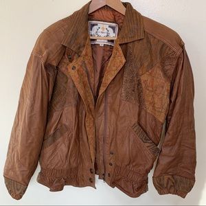 2/$10🌷sale! 80s leather coat